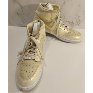 Women's Air Jordan 1 Mid SE Goose Feather Yellow WMNS CK6587-200 Size 11 READ